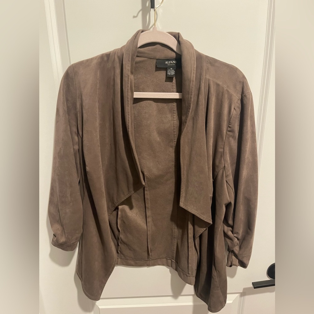 Faux Suede Blazer